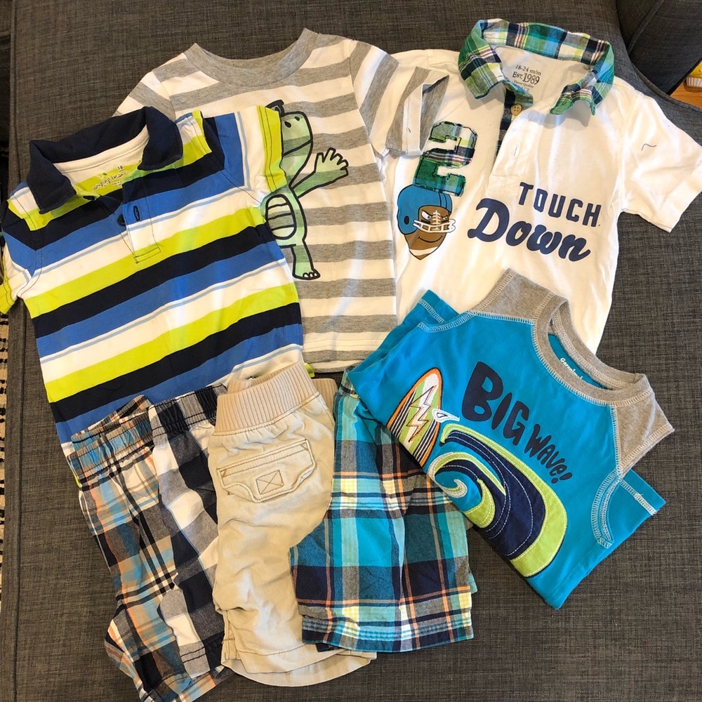 Toddler bundle (8 pcs) shorts/t-shirts, Size 18-24